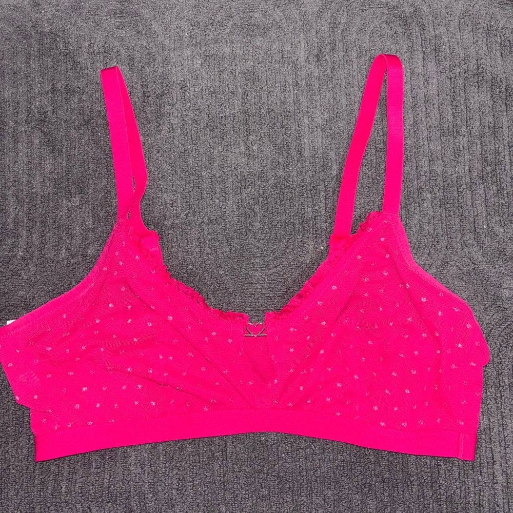 pink bralette with cute charm